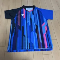 VICTAS 卓球ウェア Lサイズ 青黒ストライプ