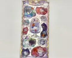 キラキラ　ウォーターinシール　ねこ