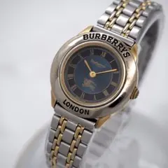 185 稼動 BURBERRY 時計 レディース 3000 ゴールド シルバーのサムネイル