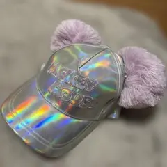 ミッキーマウス ホログラムキャップ　オーロラ