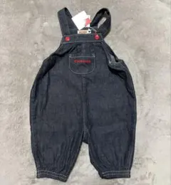 ✳︎ミキハウス✳︎ デニム 6分丈オーバーオール　M80〜90cm