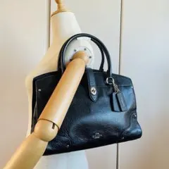 コーチ　ショルダーバッグ　37575 ブラック　レザー　良品