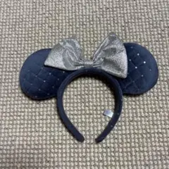 ミニーカチューシャ スパンコール 青 キルティング