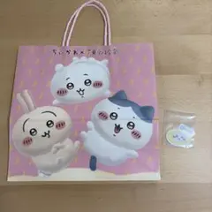 ちいかわ 東京ばな奈 紙袋 1枚＆ちいかわ 東京ばな奈ステッカー ちいかわ1枚
