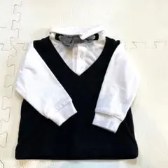 子供用フォーマル服 Vネック 蝶ネクタイ付き