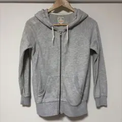 BEAMS HEARTグレー スウェットパーカー　前あき　前空き　ルームウェア