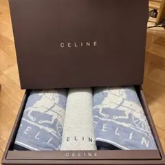新品未使用　CELINE タオルセット ブルー 3枚組