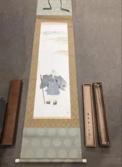 人物画 掛け軸 日本画 共箱付き