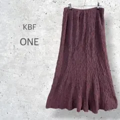 【KBF】　ロング　シャーリング　フレアスカート　ウエストゴム　洗える　F