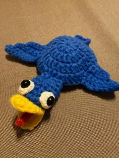 青い鳥 ハンドメイド　ひっくり返りコースター