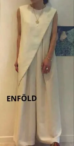 ENFÖLD エンフォルド アシンメトリックオールインワン サロペットのサムネイル