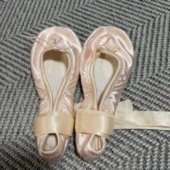 チャコット　サテンバレエシューズ（リボン付）ロイヤルピンク 19.5