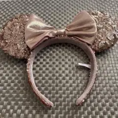 ミニー　カチューシャ　ピンクゴールド