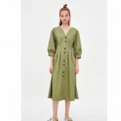 ZARA トレンチ風ミディ丈ワンピース　ザラ