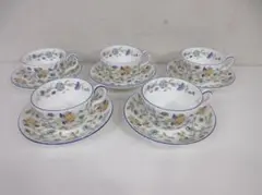 ミントン ハドンホールブルー　カップ&ソーサー　5客