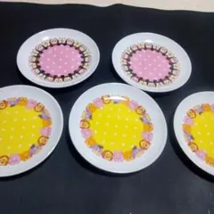 디즈니 캐릭터 플레이트 5개 세트
