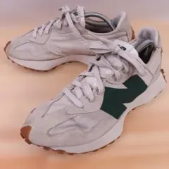 New Balance 327 グレー緑スニーカー US9/27.0cm a47