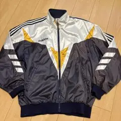 adidas ジップアップジャケット ネイビー/シルバー/イエロー