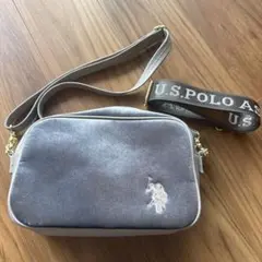 限定価格美品 U.S.POLOASSN グレー ショルダーバッグ ストラップ付きのサムネイル