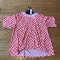 【 LL 】 チェック トップス 大きいサイズ