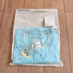 HAPiNS パジャマお部屋着,水色,猫柄FukuFuku Nyanko