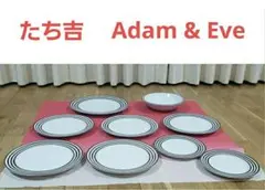 たち吉 Adam & Eve 黒ストライプ　皿 9点セット 日本製