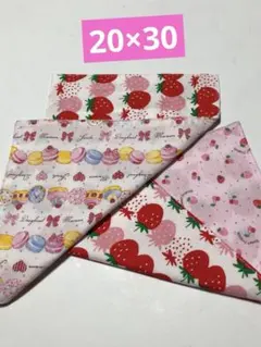 ランチョンマット 給食マット　苺柄　２枚セット