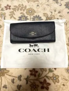 CU158 コーチ ブラック レザー 長財布 COACH - メルカリ