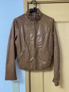 レザージャケット ライダースジャケット　茶色