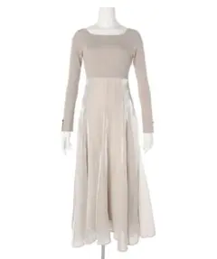 美品　Mystrada マイストラーダ　マチフレアドッキングワンピース　34 S