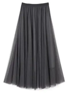 ボリュームロングチュールスカート[at118] グレイル grl M