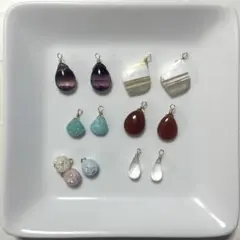 6種の天然石 メガネ留めセット