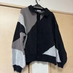 新品同様⭐︎メンズブロックカラー ニットカーディガン