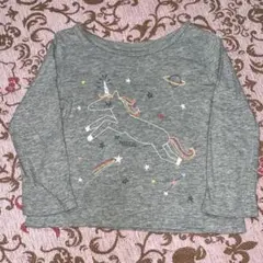 ベビーギャップ　ユニコーン　長袖　Tシャツ　グレー　2yearサイズ