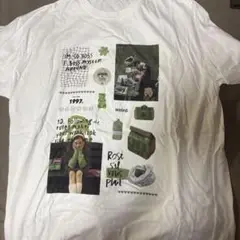 ユニークグラフィックTシャツ 白　ホワイト