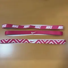 ナイキ ヘッドバンド 3本セット　ピンク／白