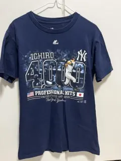 入手困難❗️あのイチロー 4000本安打 記念Tシャツ ネイビー - メルカリ