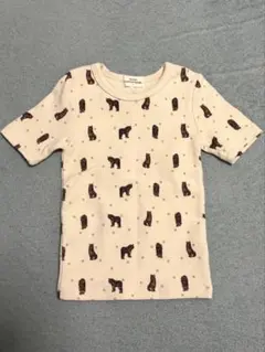 monmimi Kids Half Tops-Orange tiger Sサイズのサムネイル