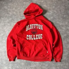 n*r様 90s USA製 ラッセル カレッジロゴ パーカー L レッド メンズ