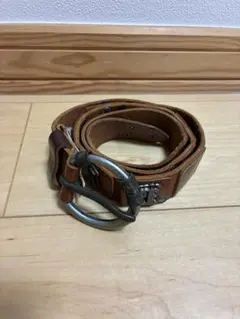 DIESEL ブラウンレザーリングバックルベルト
