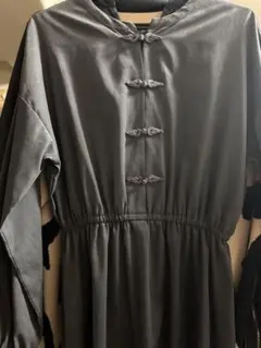 チャイナボタン ロングワンピース