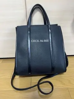 CECIIL McBEE ブラックトートバッグ