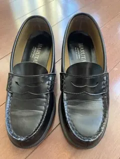 HARUTA ブラックレザー ローファー　23.5