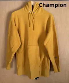 ✨チャンピオン リバースウィーブ パーカー 青単タグ復刻 Ｍイエロー 裏起毛✨