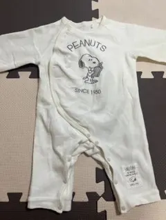 バースデイ　スヌーピー　長袖ロンパース　60-70