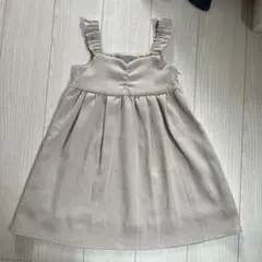 フリルストラップ ノースリーブ トップス ベージュのサムネイル