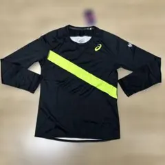 ASICS TRACK ELITE 長袖トップ XL ブラック/イエロー