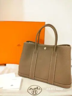 HERMES ガーデンパーティー TPM 30 オールレザー エトゥープ G刻印のサムネイル
