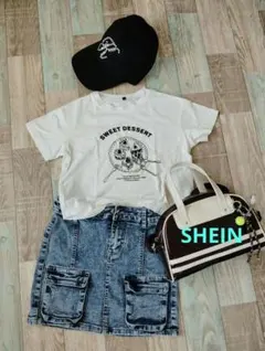 デニムポケット付きスカート