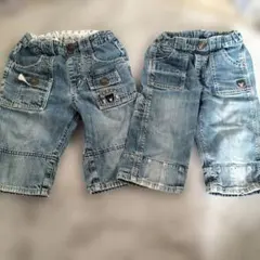 ミキハウス　ダブルビーデニムハーフパンツ 110cm